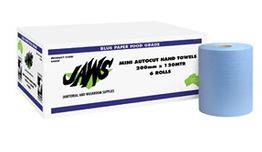 Mini Autocut Hand Towel Blue (200mm x120m) Ctn of 6 Rolls
