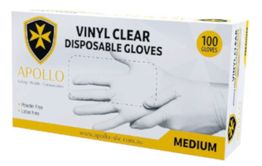 Vinyl Glove RC Clear Medium Powder Free Pk100