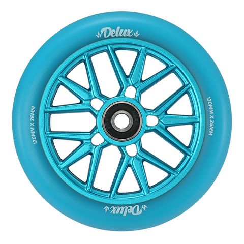 120mm Delux Wheels - Blue
