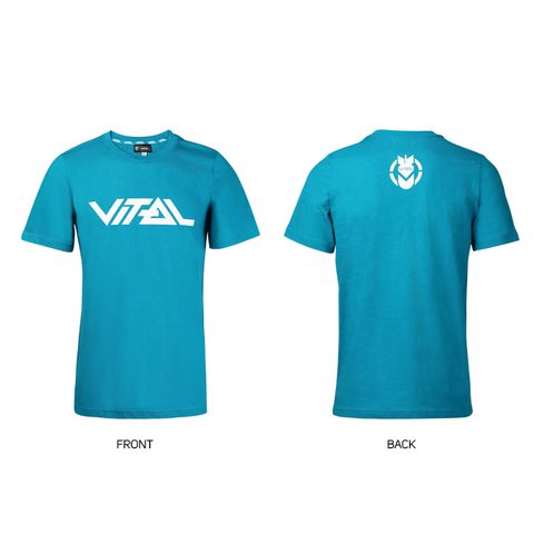 Vital T Shirt Logo Teal Med