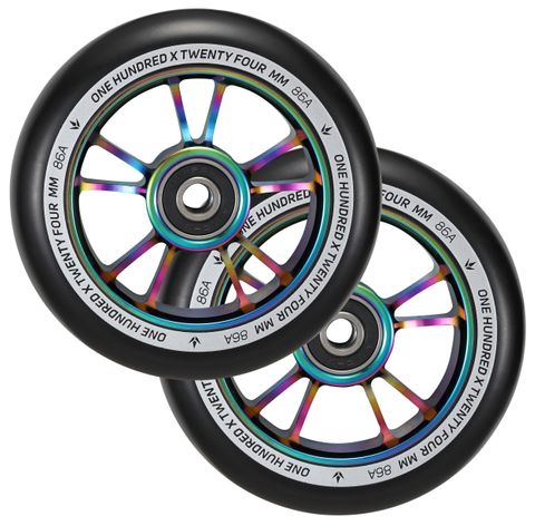 100mm Wheels (Pair) - OS/BK