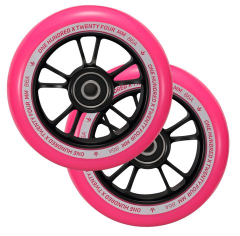 100mm Wheels (Pair) - BK/PK