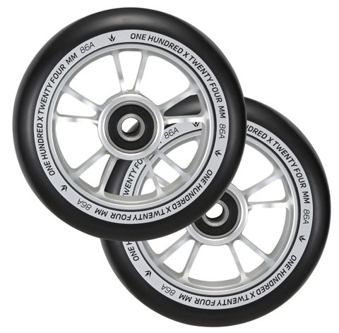 100mm Wheels (Pair) - SV/BK