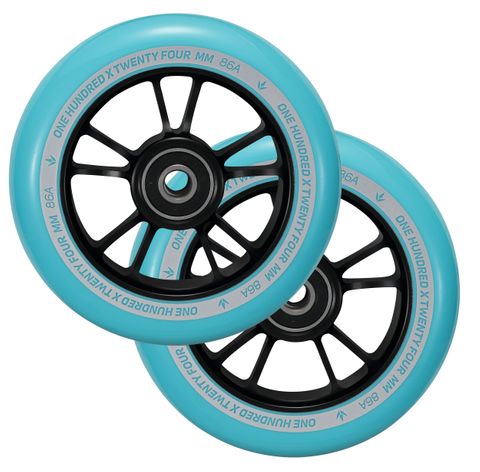 100mm Wheels (Pair) - BK/TL