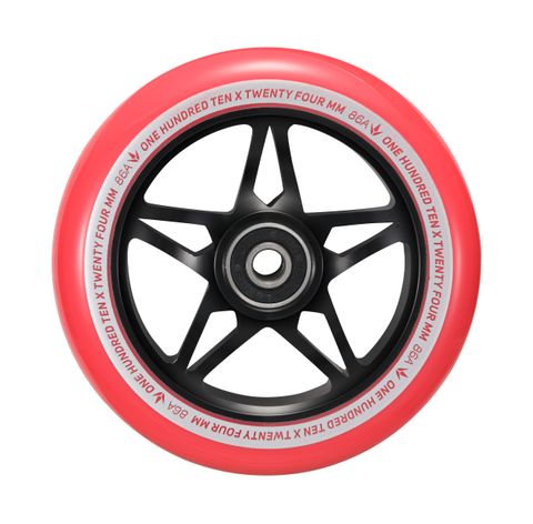 110mm S3 Wheels - Black/Red