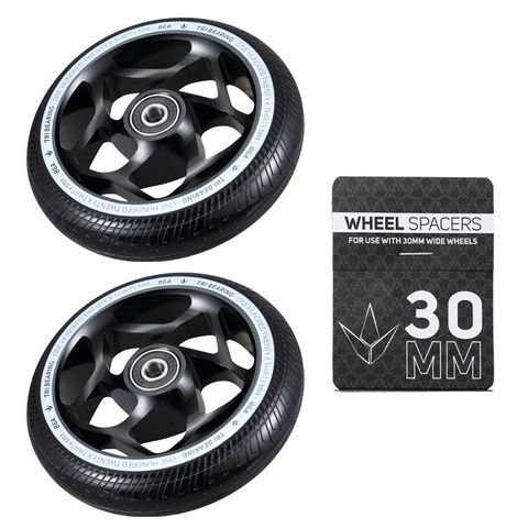 Pair 30mm TRI Bearing Wheels + Wheel Spacer
