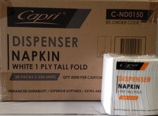 NAPKIN 1PLY DISPENSER TALL x5000