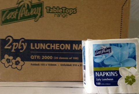 NAPKIN LUNCH.QTR.WHITE 2PLY x 2000