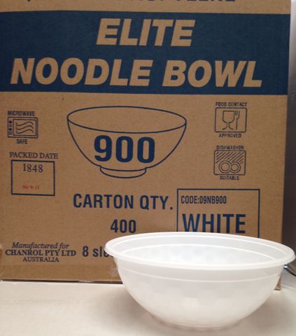 WHITE NOODLE BOWL 900ML (400)