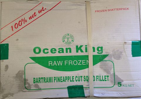 SQUID FILLET PINE. CUT 5KG