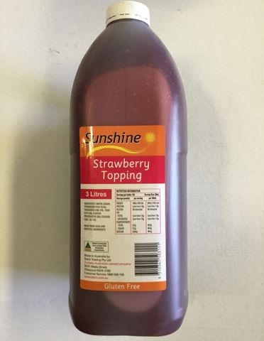 SUNSHINE TOPPING STRAWBERRY 3L