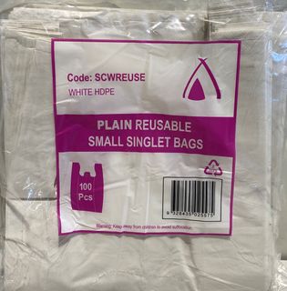 REUSABLE SMALL SINGLET BAGS x100