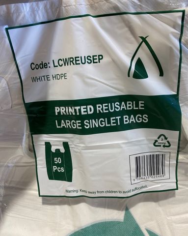 REUSABLE LARGE BAGS x50