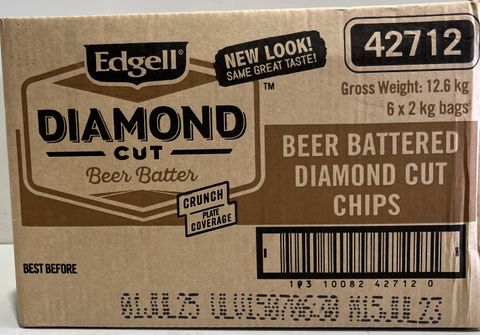 BEER  BATTERED DIAMOND CHIPS 6x2KG