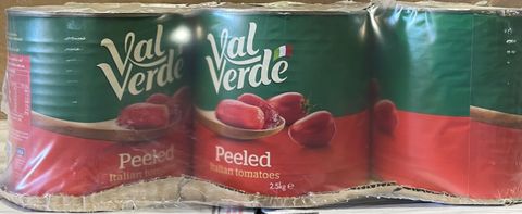 W/PEEL TOMATO VAL VERDE 6x2.55KG