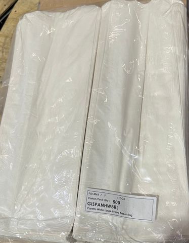 LARGE BREAD BAGS WHITE x500