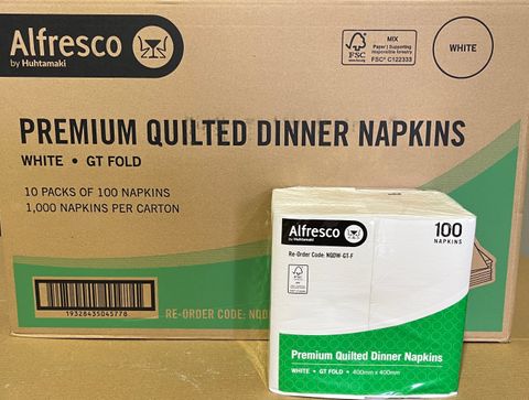 NAPKIN DINNER WHITE GT x1000
