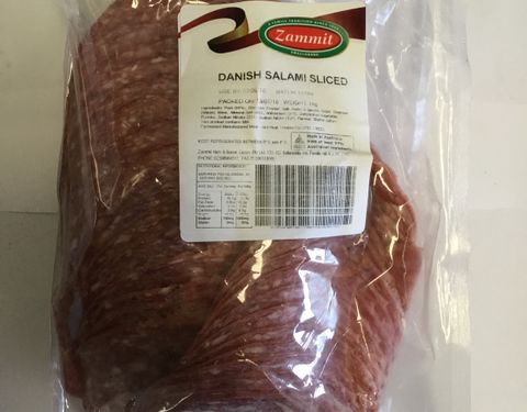 SLICED DANISH SALAMI ZAM. 1KG