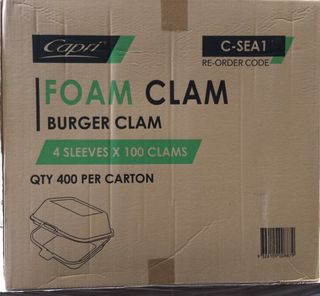 FOAM LARGE BURGER CLAM #1 x400