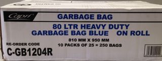 BLUE GARBAGE BAG 80L x 250