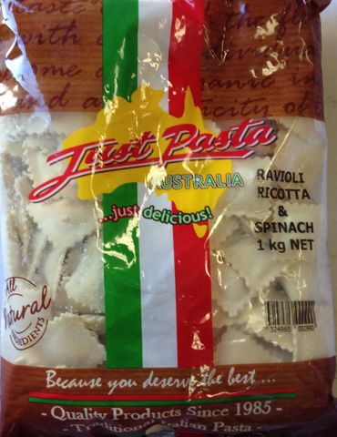 JUST PASTA WHITE RAVIOLI SPIN/RICO 1KG