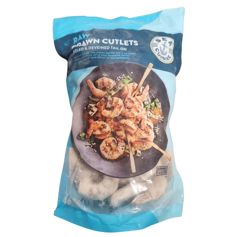 PRAWN CUTLETS RAW 16/20 1KG PACK