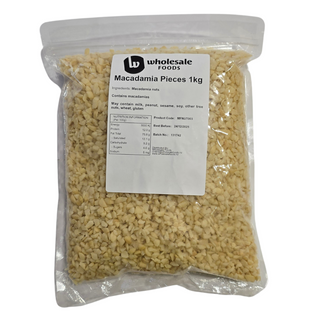 NUTS MACADAMIA RAW PIECES 1KG BAG