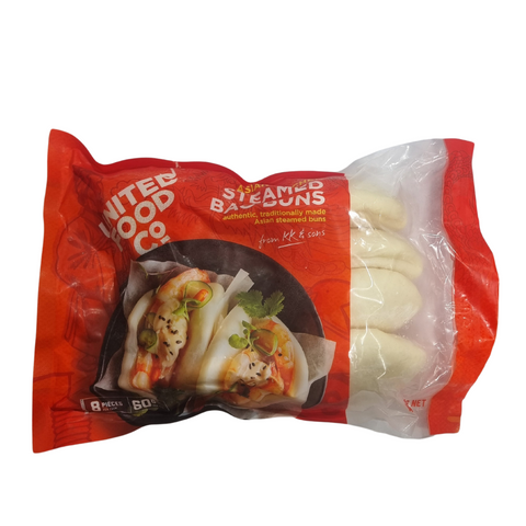 BUNS BAO 60g WHITE (8 PACK) UNITED FISHERIES