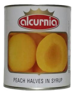 PEACH HALVES IN SYRUP 850gm CAN SPANISH
