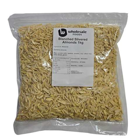 NUTS ALMONDS BLANCHED SLIVERED 1KG