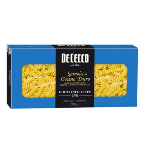 PASTA FUSILLI CORTI BUCATI ARTISAN 500gm DECECCO