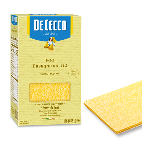 PASTA LASAGNE SHEETS ALLUOVO 500gm DECECCO