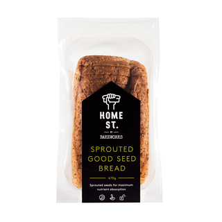 BREAD GLUTEN FREE LOAF SEED SPROUT 470g BAKEWORKS
