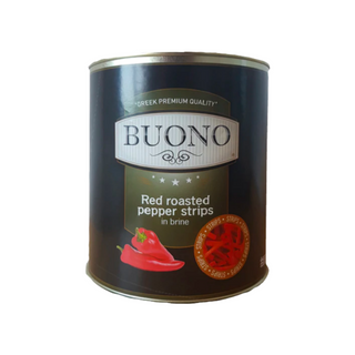 PEPPERS SLICED ROASTED RED 3KG BUONO