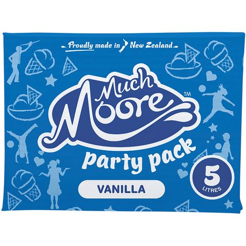 ICE CREAM VANILLA 5 LITRE PARTY PACK CARDBOARD MUCH MOORE