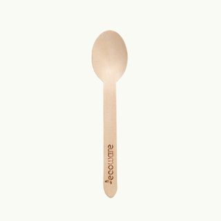 WOODEN CUTLERY 16cm SPOON (100 PACK) ECOWARE