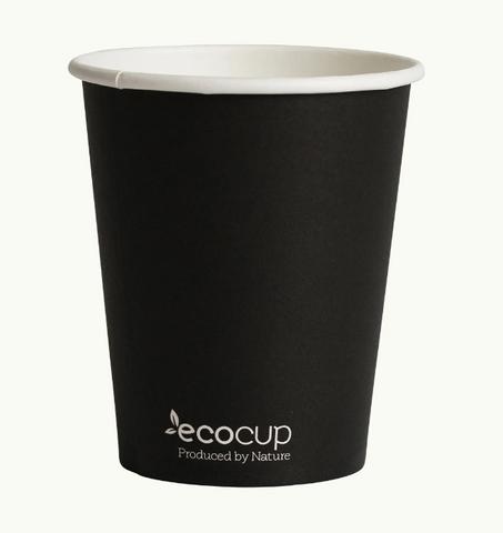 COFFEE CUP SINGLE WALL BLACK 285ml (90mm) ECOWARE