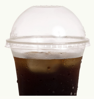CUP LID CLEAR DOME 96mm (50 SLEEVE) ECOWARE