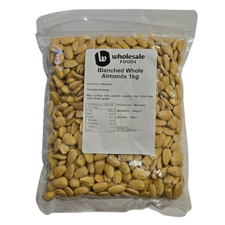 NUTS ALMONDS WHOLE BLANCHED 1kg