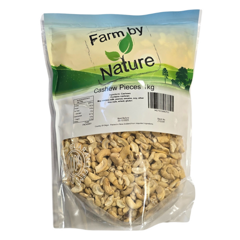 NUTS CASHEWS PIECES RAW 1kg