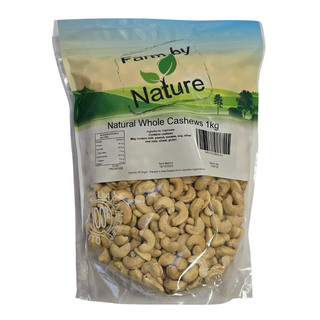 NUTS CASHEWS WHOLE RAW 1kg