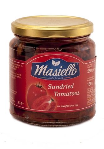 TOMATOES SUNDRIED IN OIL 280g JAR MASIELLO