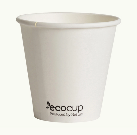 COFFEE CUP SINGLE WALL WHITE 285ml  50 PACK (90mm) ECOWARE