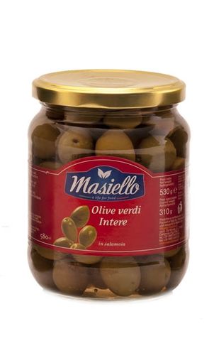 OLIVES GREEN STONE IN VERDI 290g JAR MASIELLO