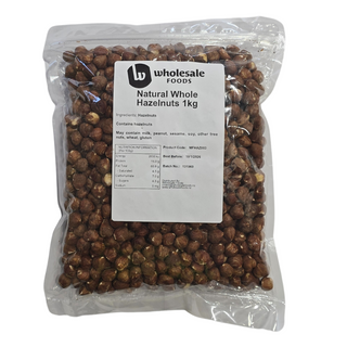 NUTS HAZELNUTS RAW 1KG BAG