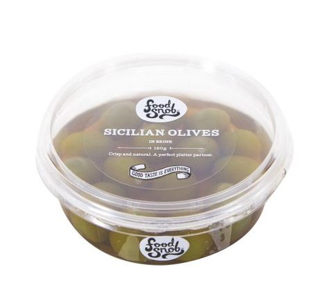 OLIVES GREEN STONE IN SICILIAN 2kg BUCKET FOOD SNOB