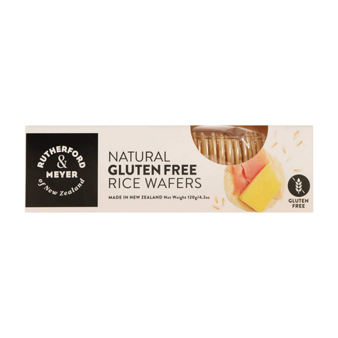 RICE WAFERS NATURAL GLUTEN FREE 120g BOX RUTHERFORD & MEYER