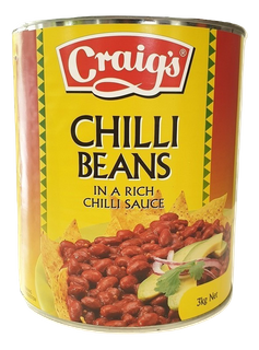 CHILLI BEANS 3kg CAN CRAIGS