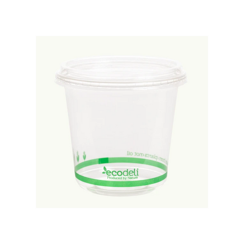 ECO DELI BOWL LID 121mm (50 PACK - FITS 360ml & 500ml) ECOWARE