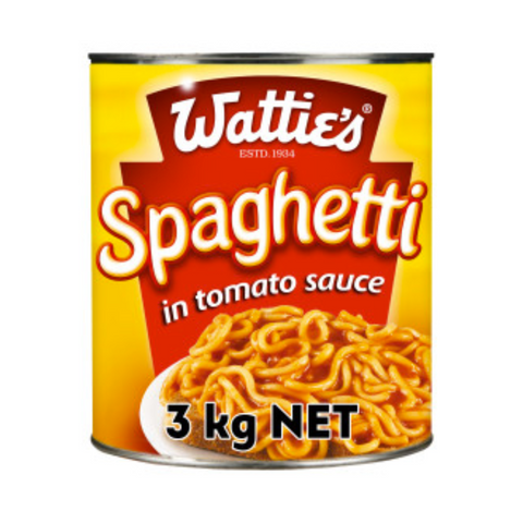 SPAGHETTI  IN SAUCE 3KG TIN WATTIES